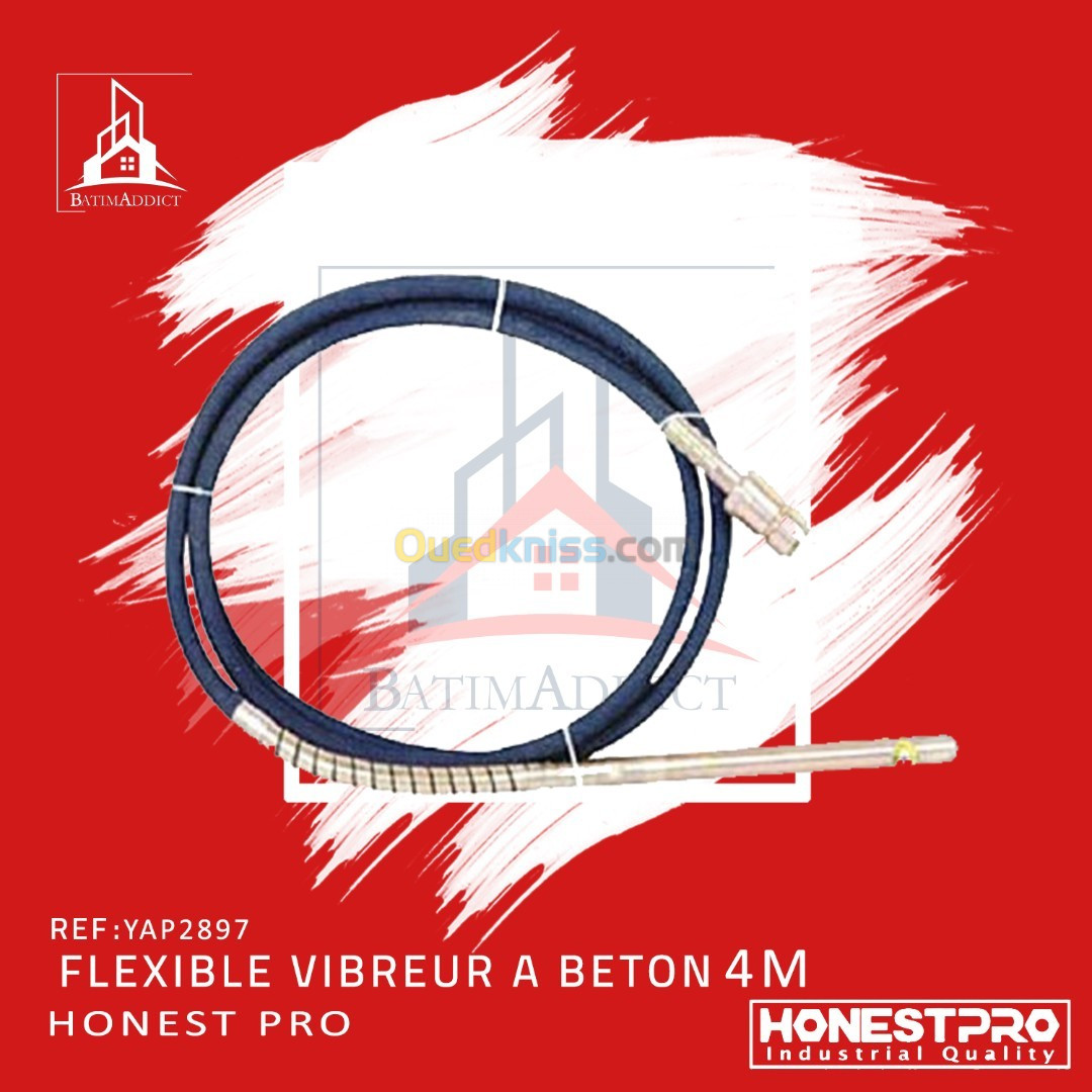 FLEXIBLE VIBREUR A BETON 35MMX4M HONESTPRO