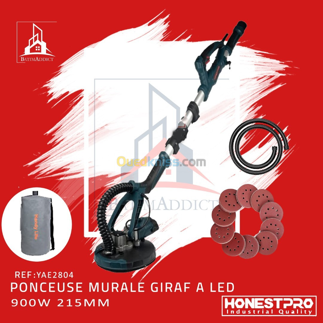 PONCEUSE GIRAFE 900W AVEC LED 215MM HonestPro