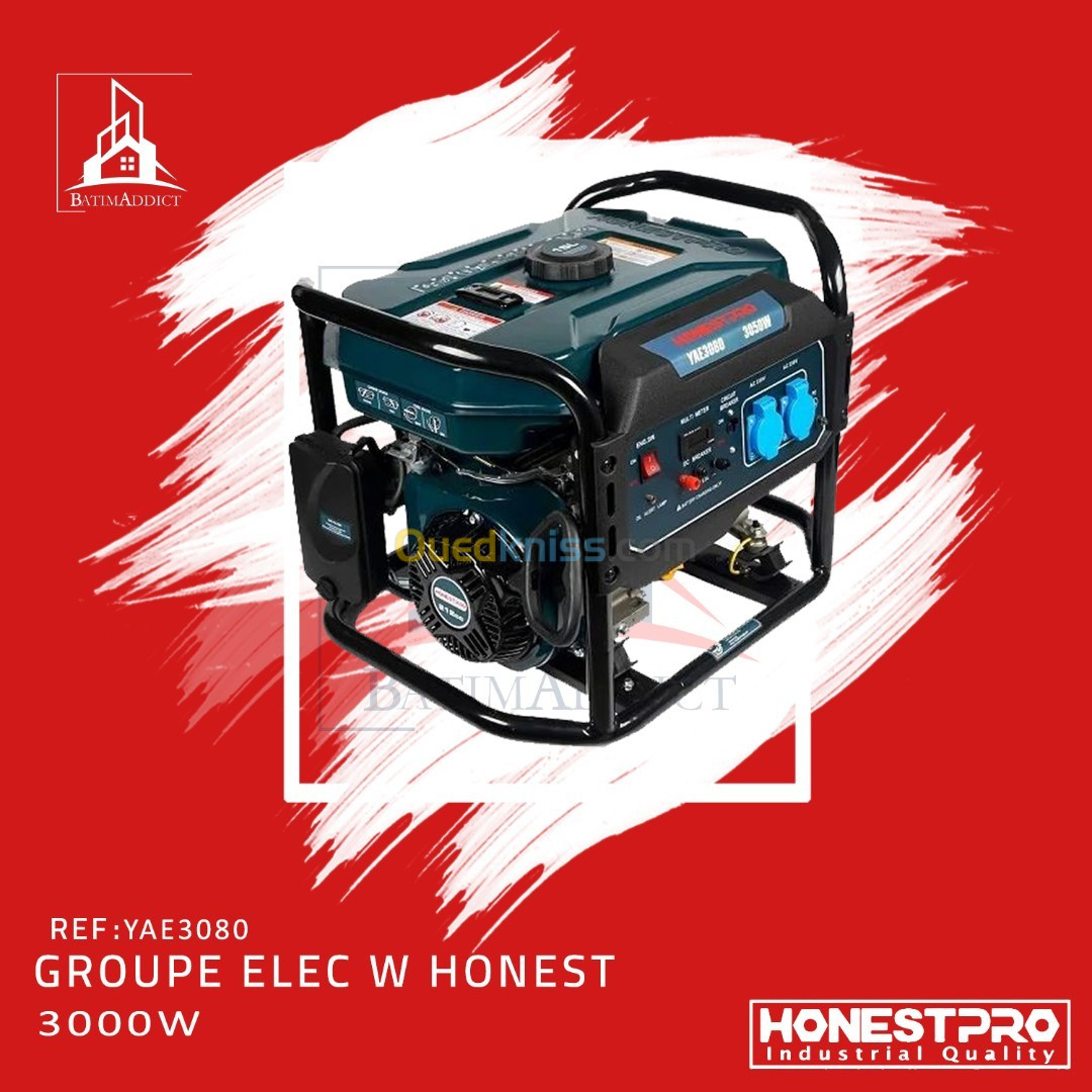 GROUPE ÉLECTROGÈNE 3KVA 3000W HONESTPRO