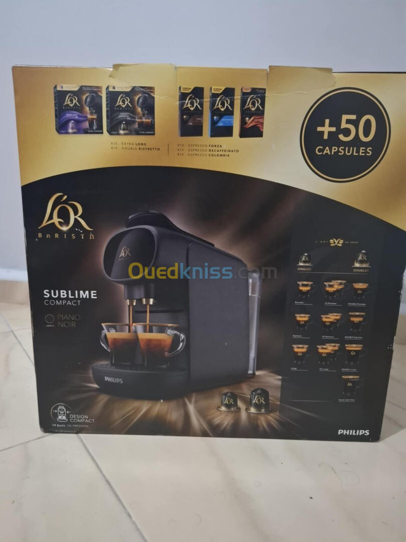 Machine à café philips l'or barista +50 capsules