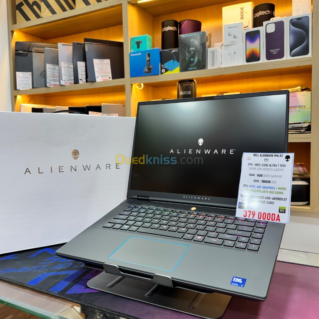 DELL ALINWARE M16 R2 CORE 7 ULTRA 155H NVIDIA RTX 4070 16GB RAM 1TB SSD ECRAN 16 QHD+ 240HZ