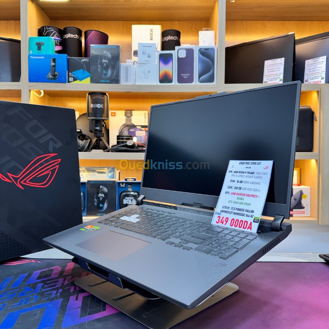 ASUS ROG STRIX G17 AMD RYZEN 9 7940HX NVIDIA RTX 4060 16GB RAM 512 GB SSD 