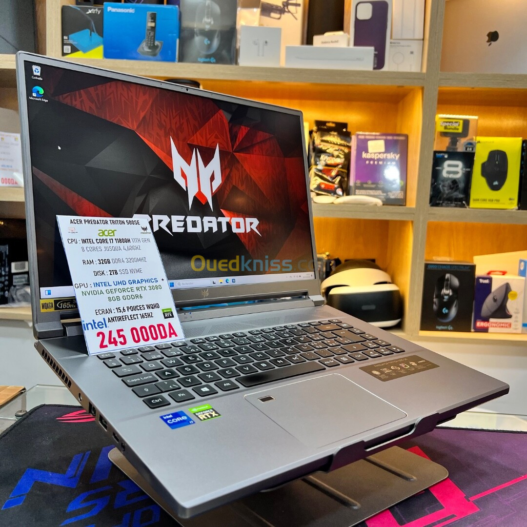 ACER PREDATOR TIRITION 500 SE I7 11800H NVIDIA RTX 3080 32GB RAM 2TB SSD ECRAN WQHD 165HZ