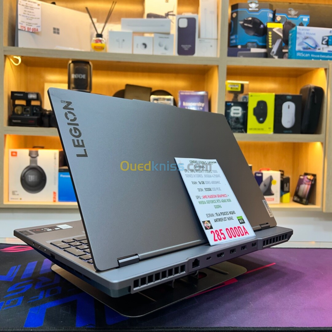 LENOVO LEGION 5 AMD RYZEN 7 7735HS NVIDIA RTX 4060 16GB RAM DDR5 512GB SSD ECRAN QHD 165HZ