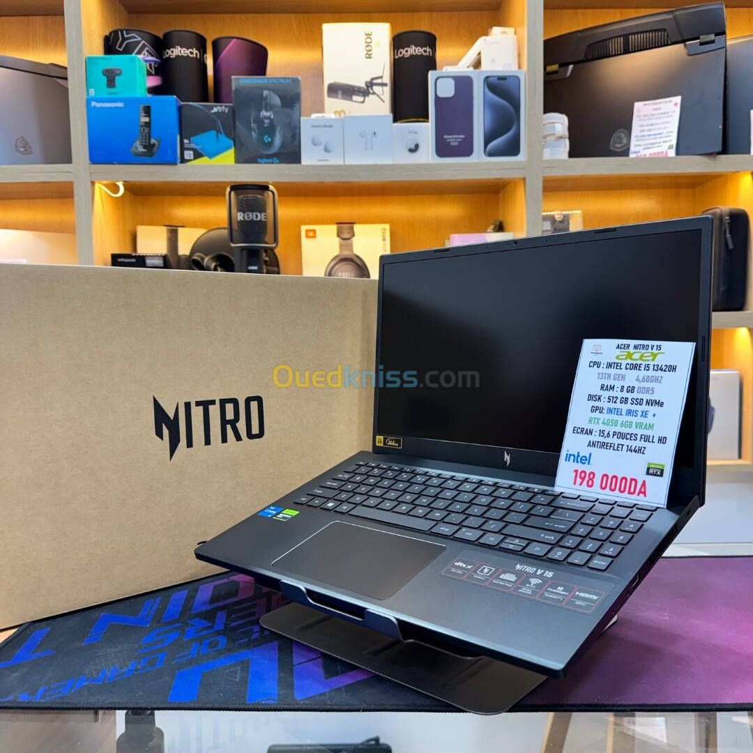 ACER NITRO V 15 I5 13420H RTX 4050 8GB RAM 512GB SSD ECRAN FULLHD 144HZ