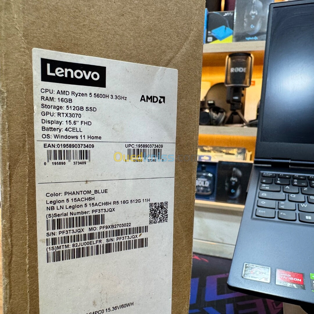 LENOVO LEGION 5 AMD RYZEN 5 5600H NVIDIA RTX 3070 16GB RAM 512GB SSD