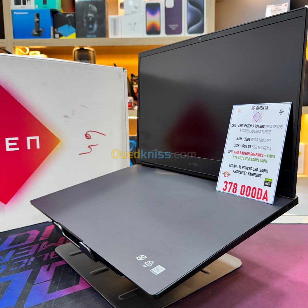 HP OMEN 16 AMD RYZEN 9 7940HS NVIDIA RTX 4070 32GB RAM 1TB SSD ECRAN QHD 240HZ