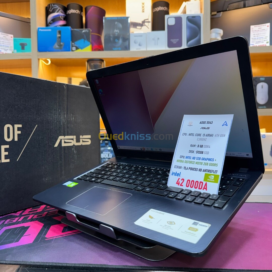 ASUS X543U I3 6006U NVIDIA GEFORCE MX110 8GB RAM 512GB SSD SOUS EMBBALAGE 