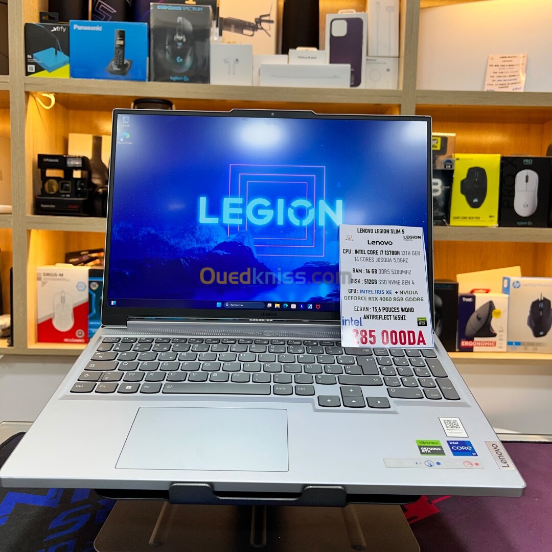 LENOVO LEGION SLIM 5 I7 14700HX NVIDIA RTX 4060 16GB RAM 512GB SSD ECRAN WQHD 165HZ