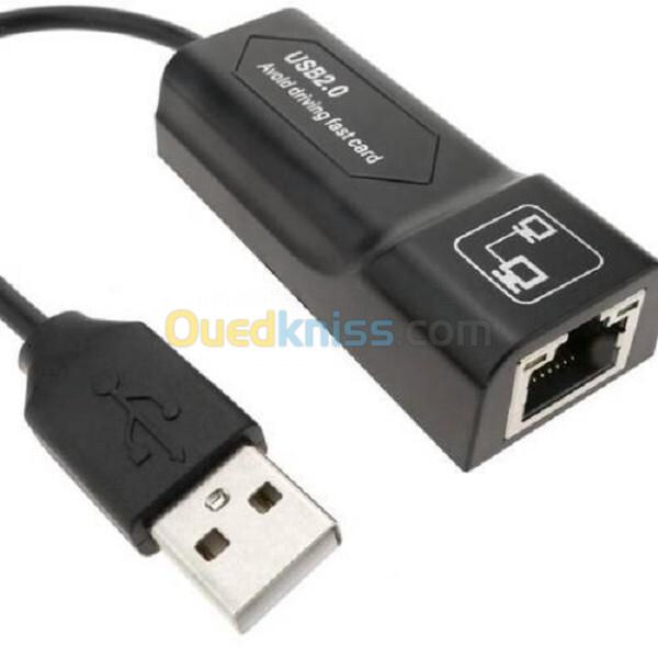 Adaptateur Ethernet Carte réseau USB 2.0 10/100/1000Mbps PC-LAPTOP-Démo RG45