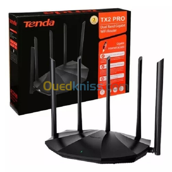 ROUTEUR TENDA TX2 PRO AX1500 WIFI-6 DUAL BAND GIGBIT 1501 Mbps.