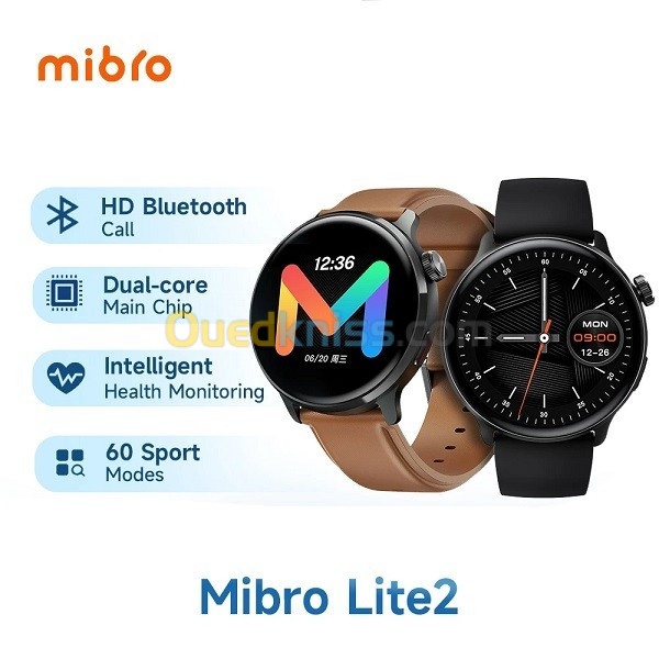 Smart Watch Mibro Lite 2 Original Double Bracelet Montre Connectée Amoled 
