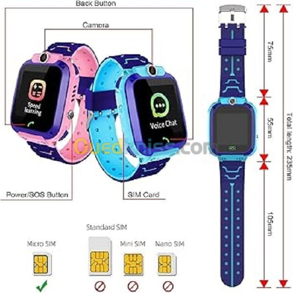 Montre Connectée Enfants Modio MK06 1,44 Pouces Caméra Etanche IP67 Emplacement Carte SIM 