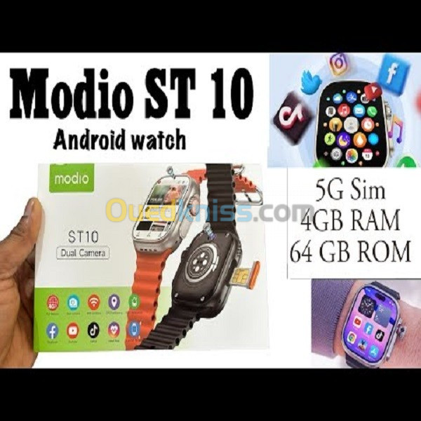 SMART WATCH MODIO S10 DUAL CAMERA 4 Go-64 Go