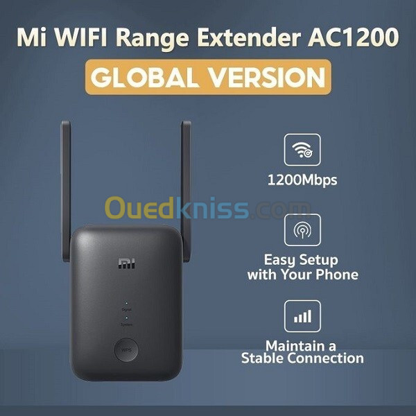 XIAOMI Mi Extendeur Répéteur Amplificateur Signal Wifi 2.4G/5G Point D'Accès Ac1200 Mbps