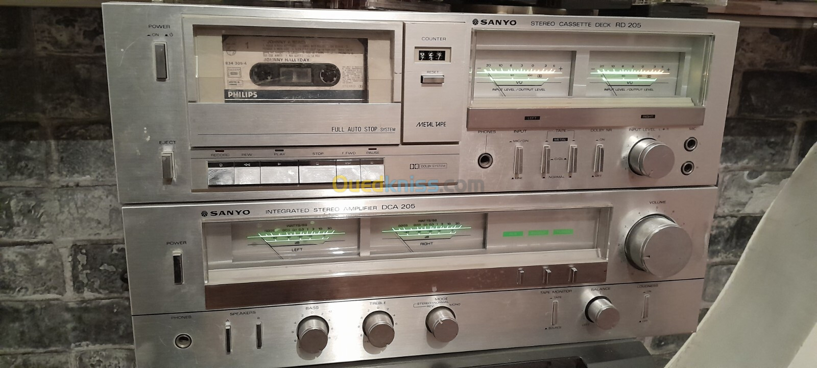 amplificateur et lecture cassette sanyo