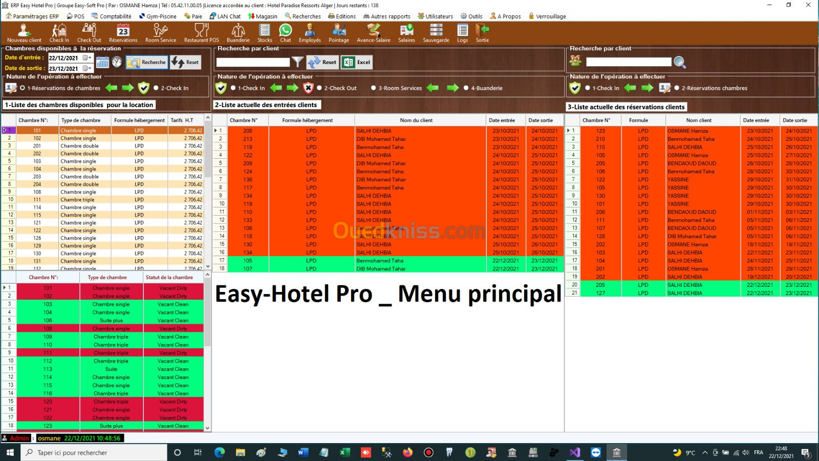 Easy-Hôtel Pro : Gestion hôtelière complète