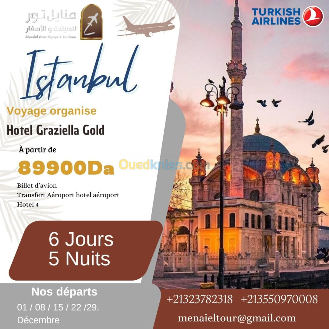 TOP Voyage à Istanbul  avec Turkish Airlines décembre 