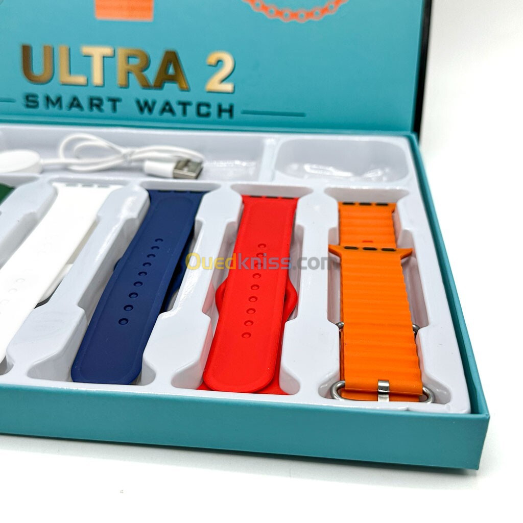 Crown Q10 Smart Watch Ultra 2 avec 7 Bracelets