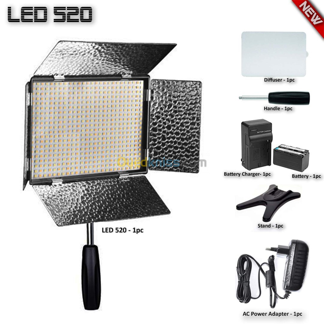 Panneau LED VIDEO LED LIGHT DC-520 Pour Studio