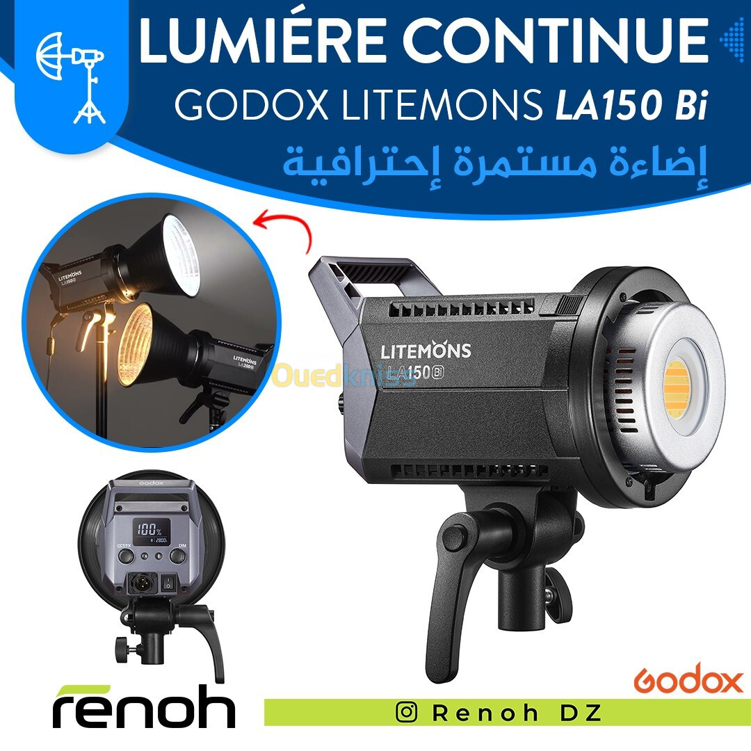 Lumiére Continue COB GODOX LITEMONS LA150 Bi (Bi-Color) 180W