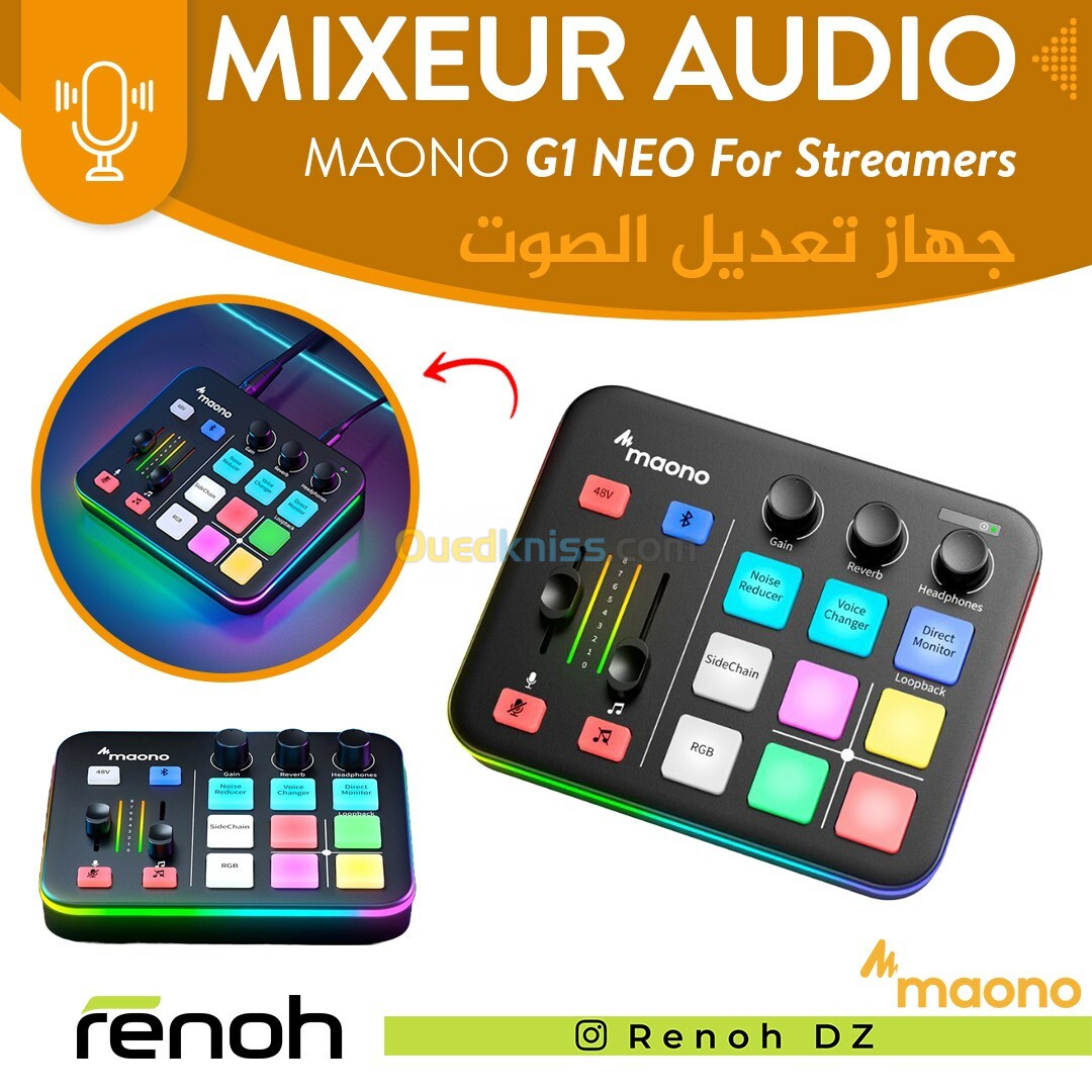 Mixeur Audio MAONO G1 NEO Pour Streamers