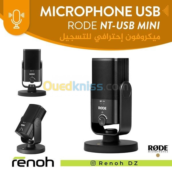 Microphone professionnel USB RODE NT-USB mini