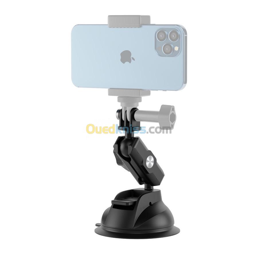 Ventouse GoPro TELESIN POWER SUCTION CUP MOUNT Avec Support Smartphone