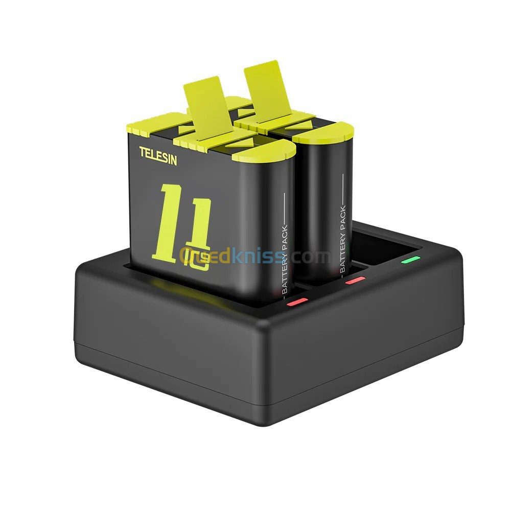 Chargeur Batterie TELESIN 3-SLOT CHARGER Pour Gopro Hero 9/10/11