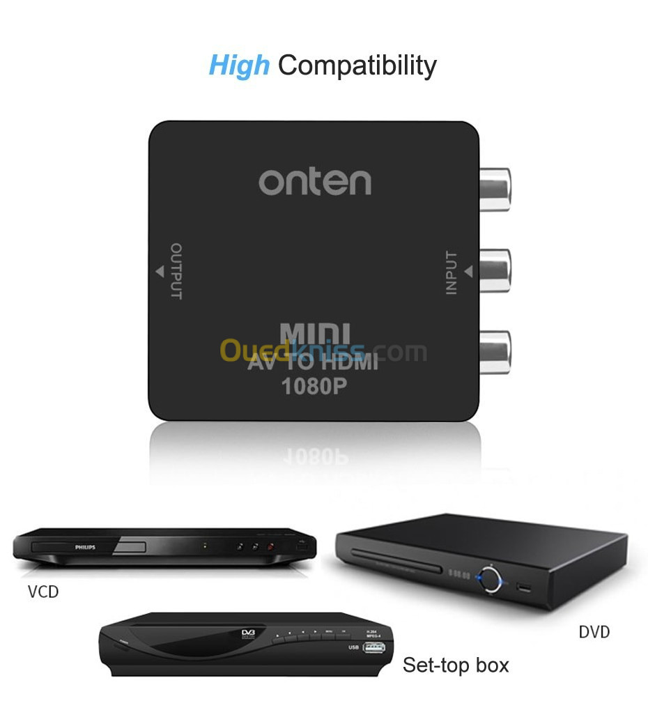 Convertisseur vidéo ONTEN AV to HDMI/HDMI to AV