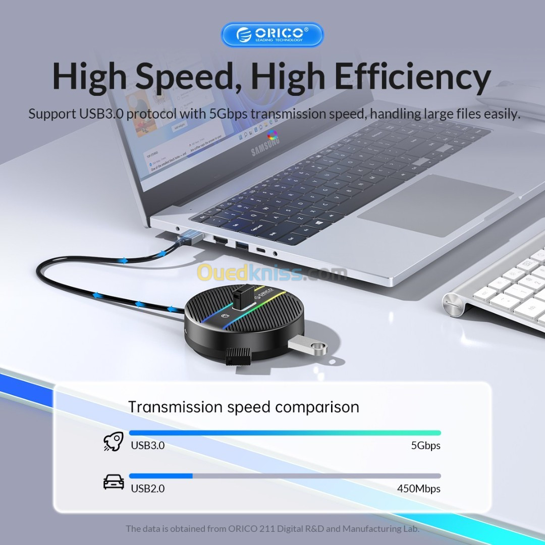 USB Hub ORICO 4-IN-1 USB 3.0 HUB YSR2