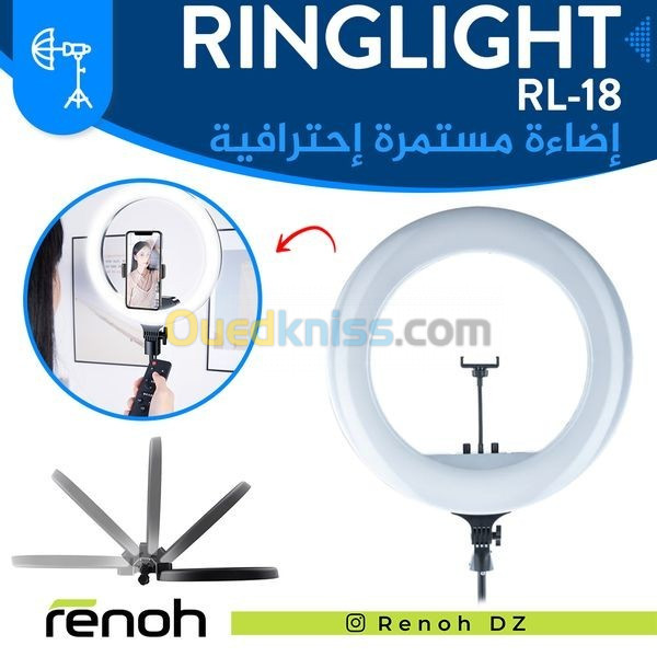 Ringlight RL-18 Pour Streaming et Content Creation