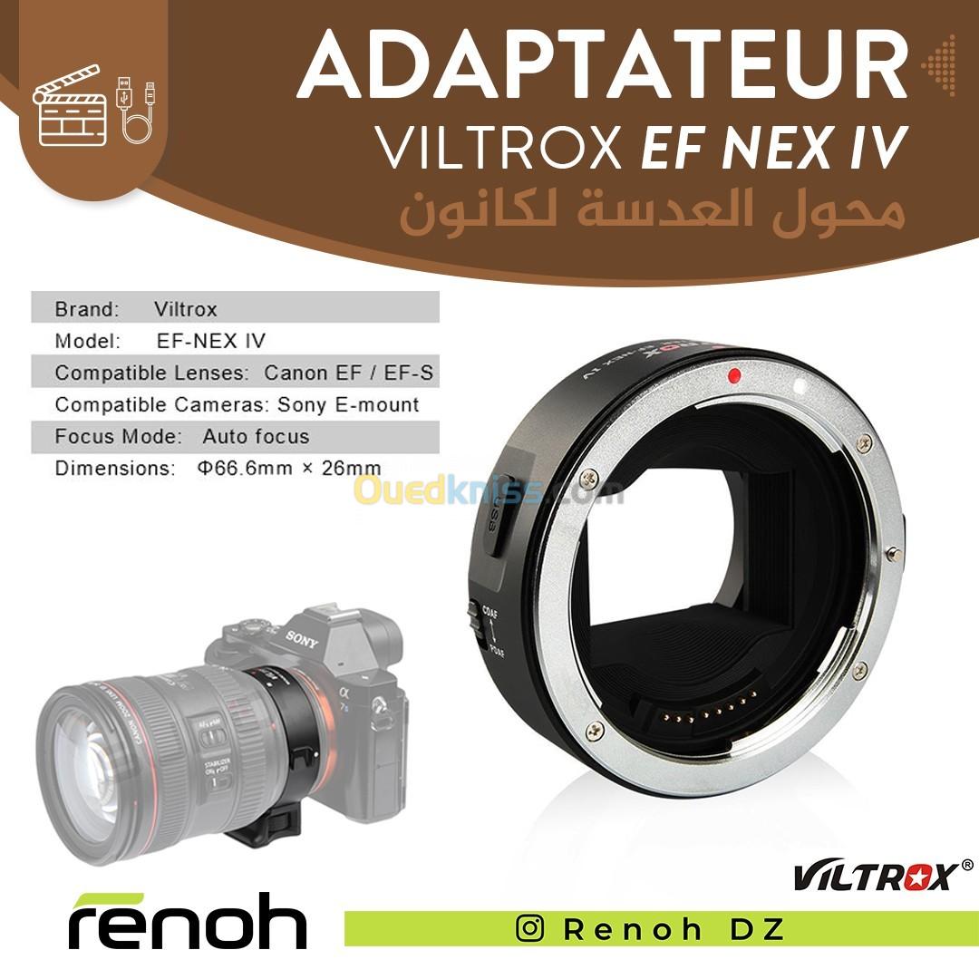 Viltrox EF NEX IV Adaptateur pour Connecter des Objectifs de CANON EOS à des Appareils SONY