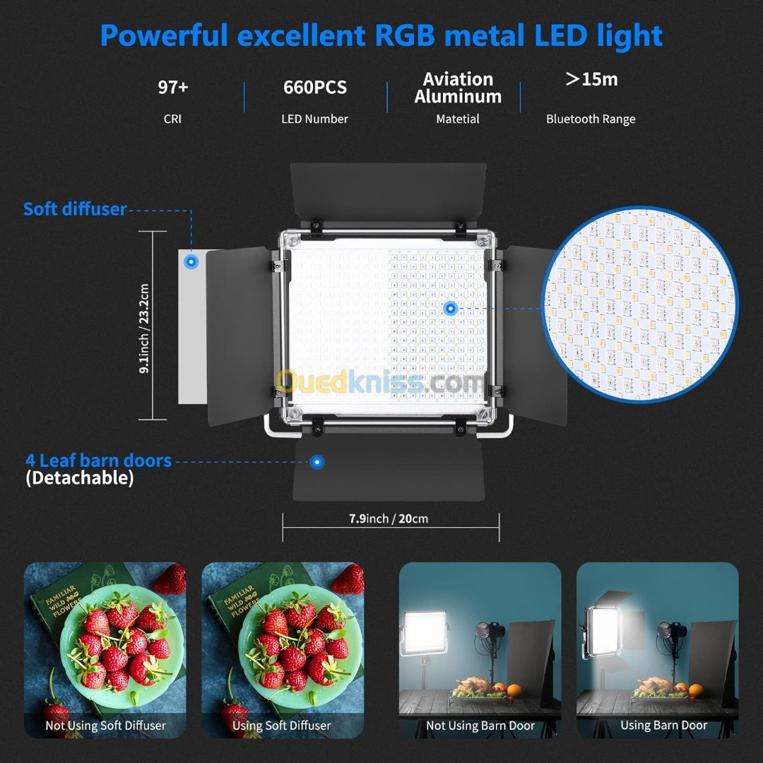 Kit Panneau LED RGB NEEWER LED 660 RGB