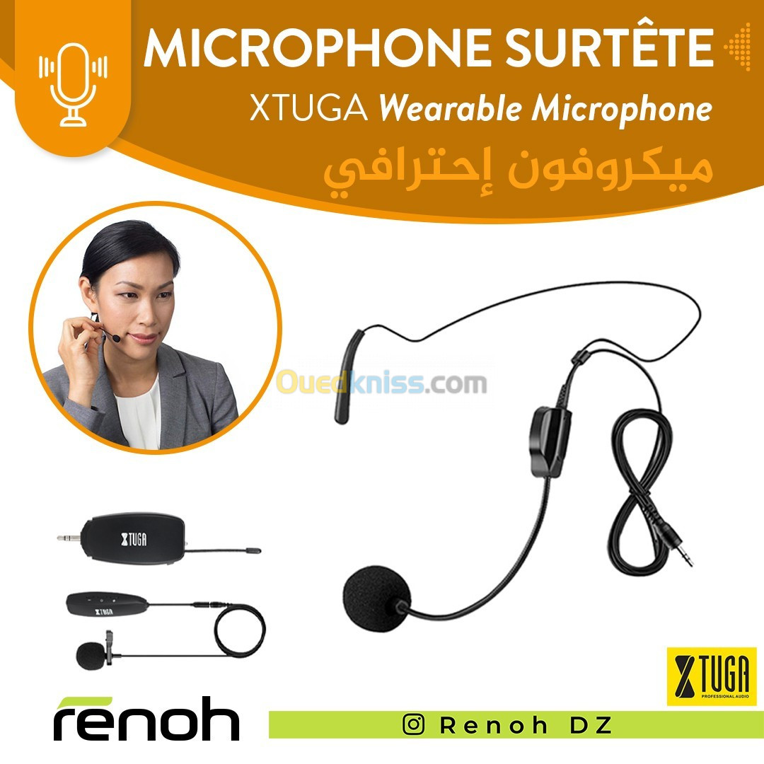 Microphone Surtête XTUGA WEARABLE WIRELESS MICROPHONE