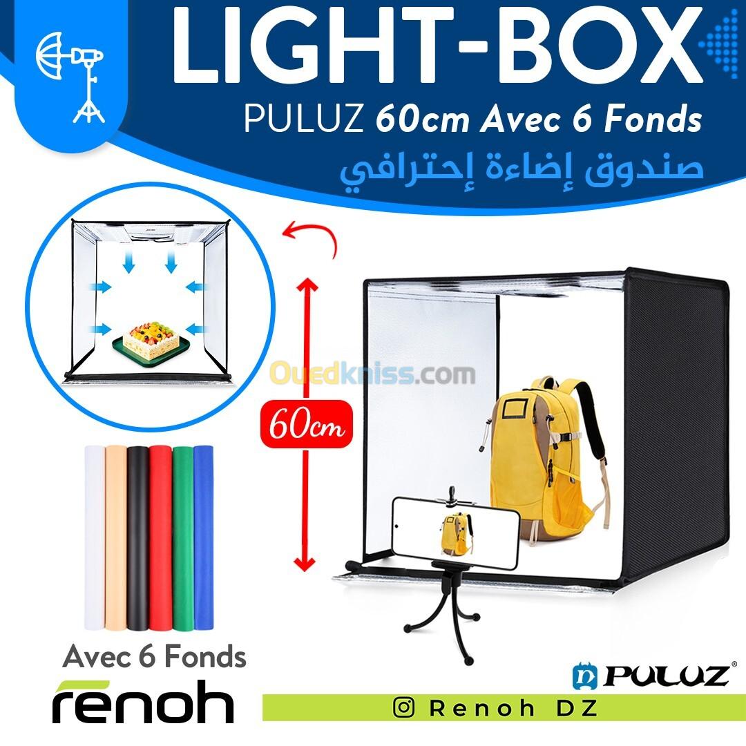 Lightbox PULUZ 60x60cm Avec 6 Fonds Inclus