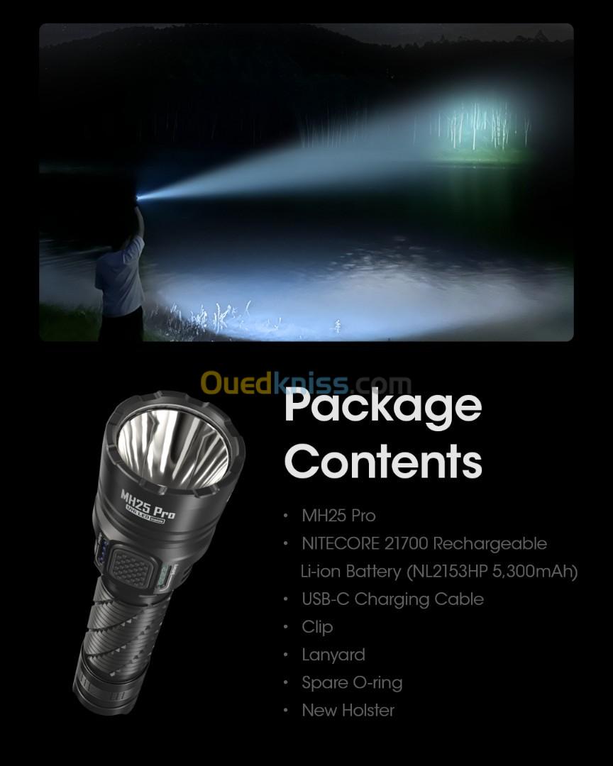 NITECORE lampe MH25 PRO - 3300 Lumens rechargeable 