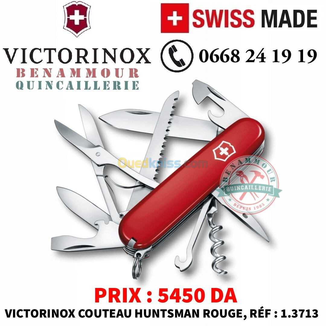 VICTORINOX COUTEAU SUISSE HUNTSMAN ROUGE 