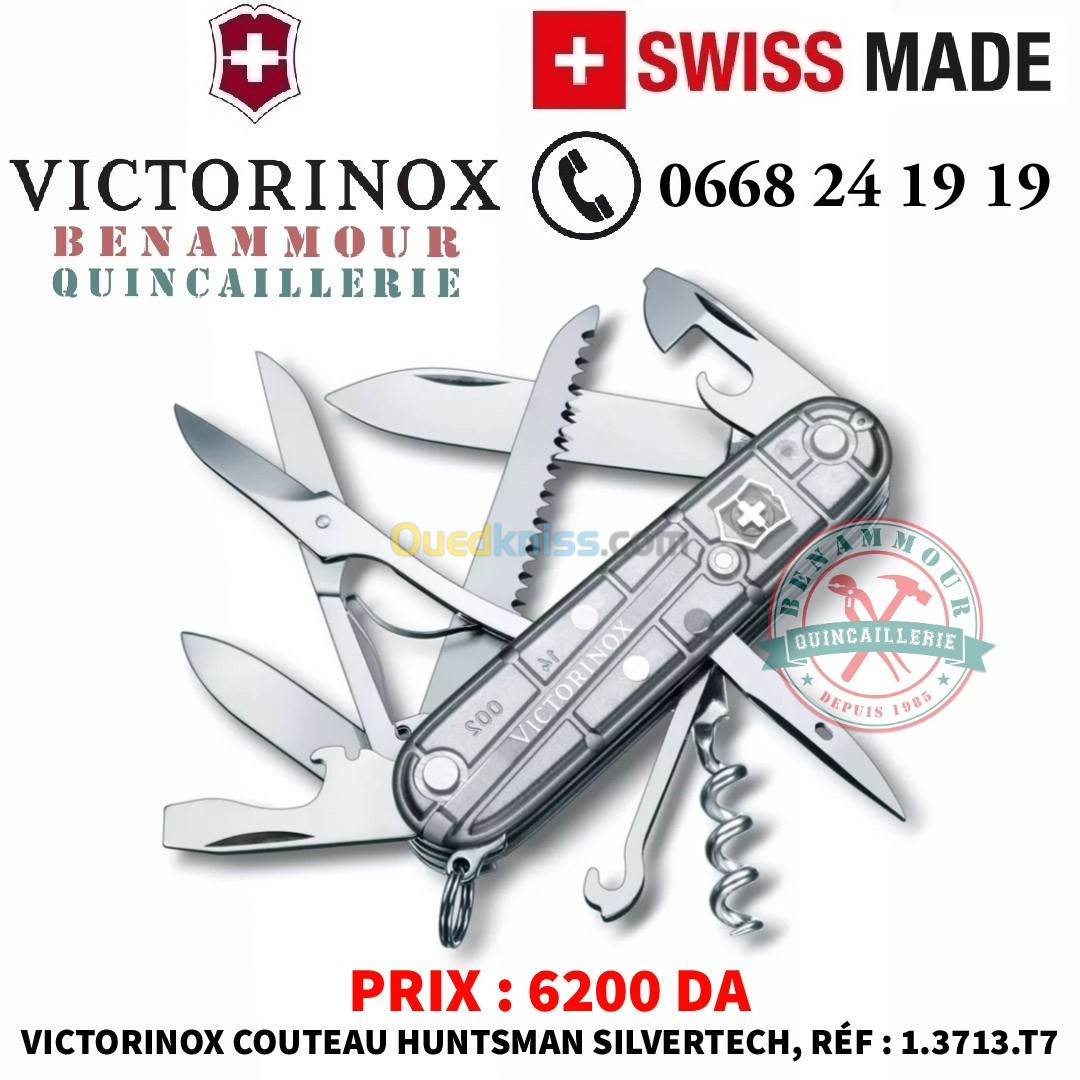 VICTORINOX COUTEAU HUNTSMAN SILVERTECH 