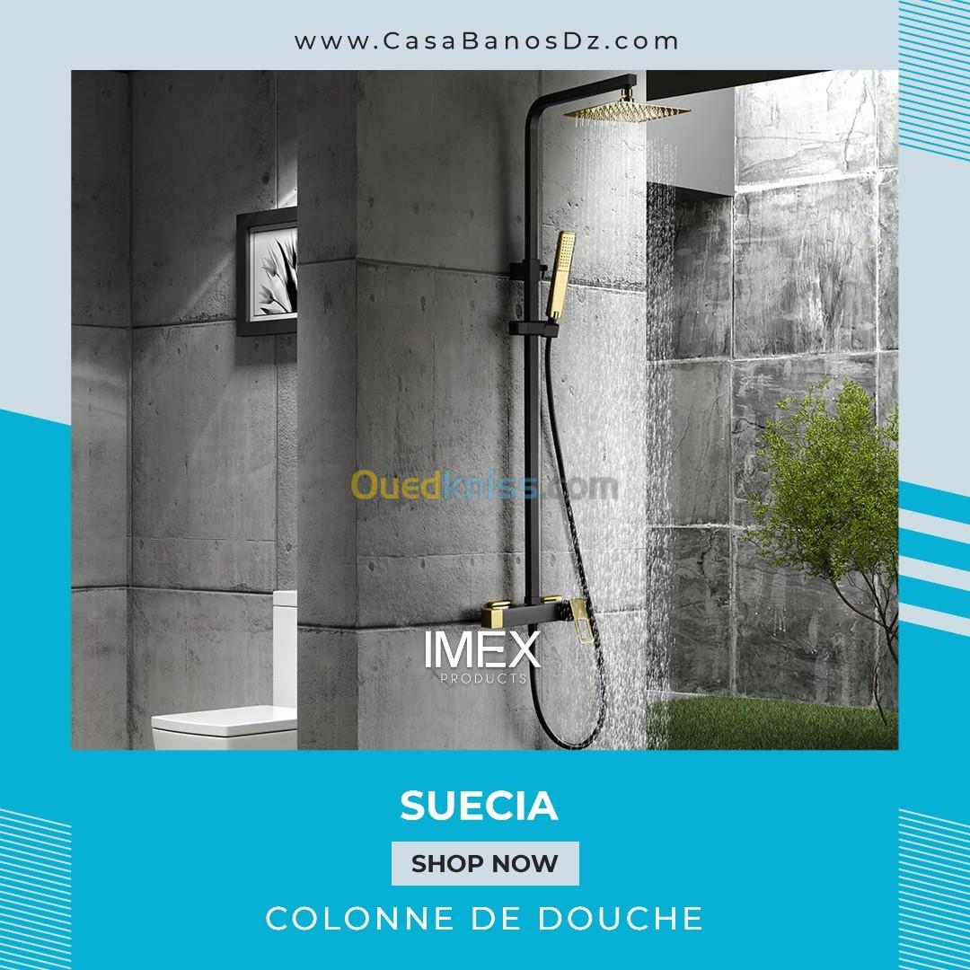 Colonne De Douche SUECIA Noir Or IMEX