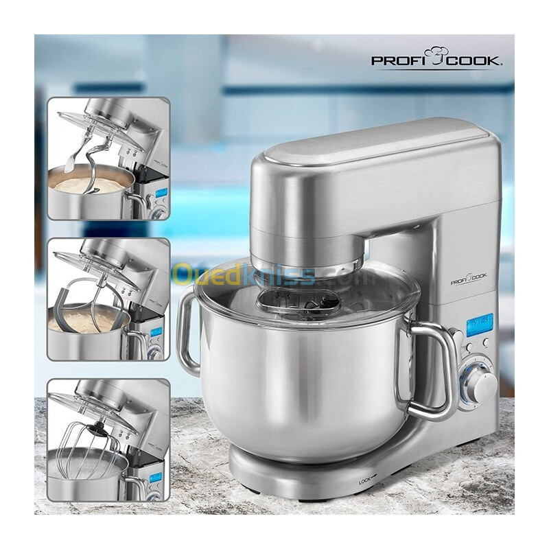 Pétrin double crochi proficook 10l