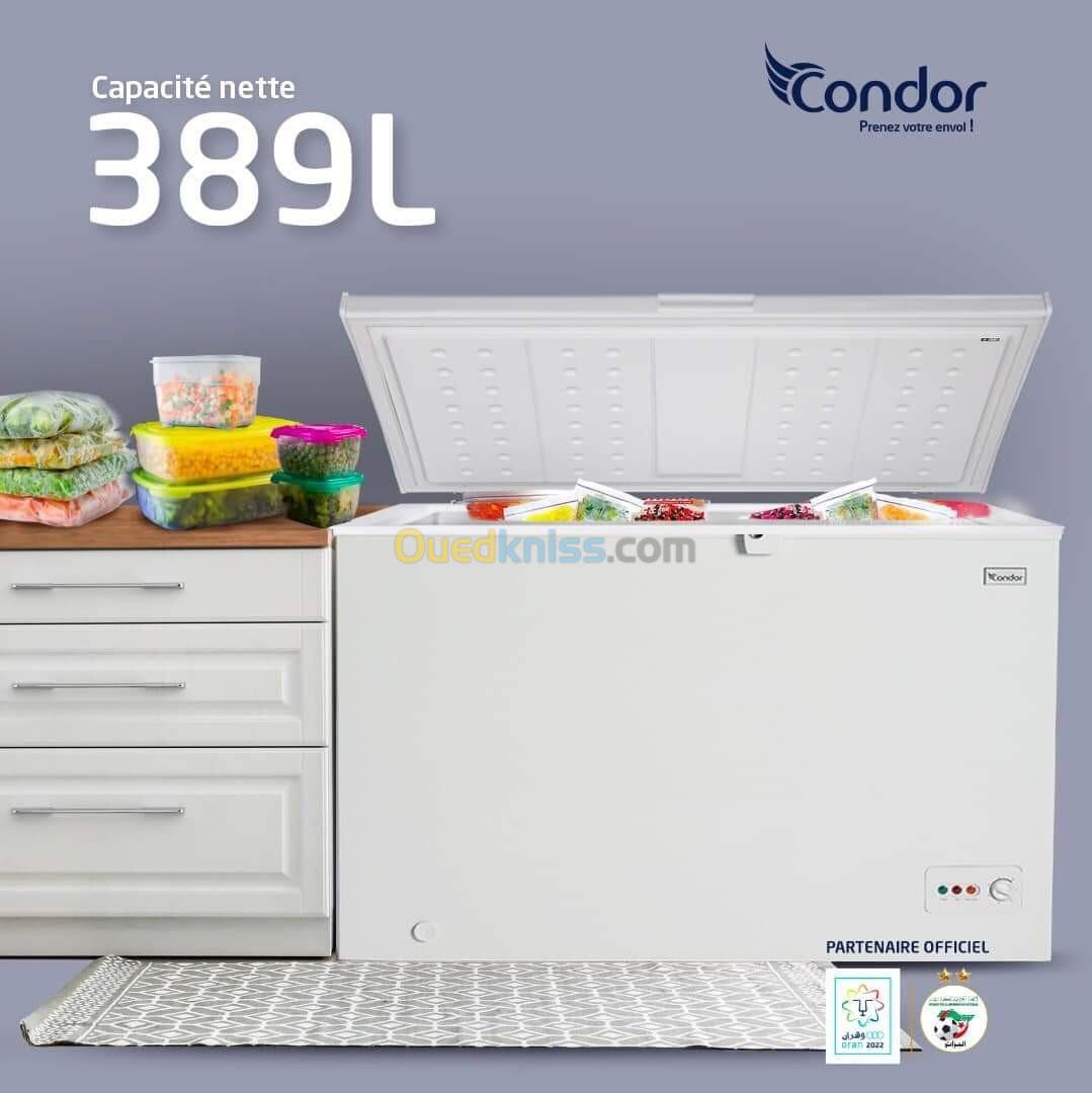  Congélateur horizontal condor 390 litres blanc  