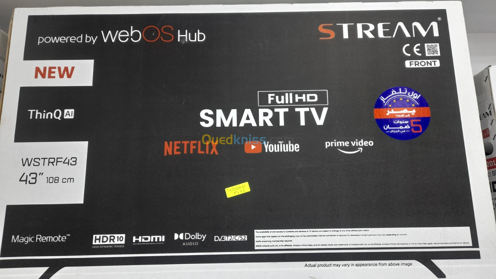 Promotion téléviseur stream 43p webOSHub smart