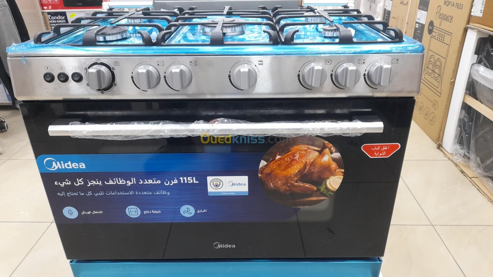 Promotion cuisinière midea 5 feux ventilé 90cm