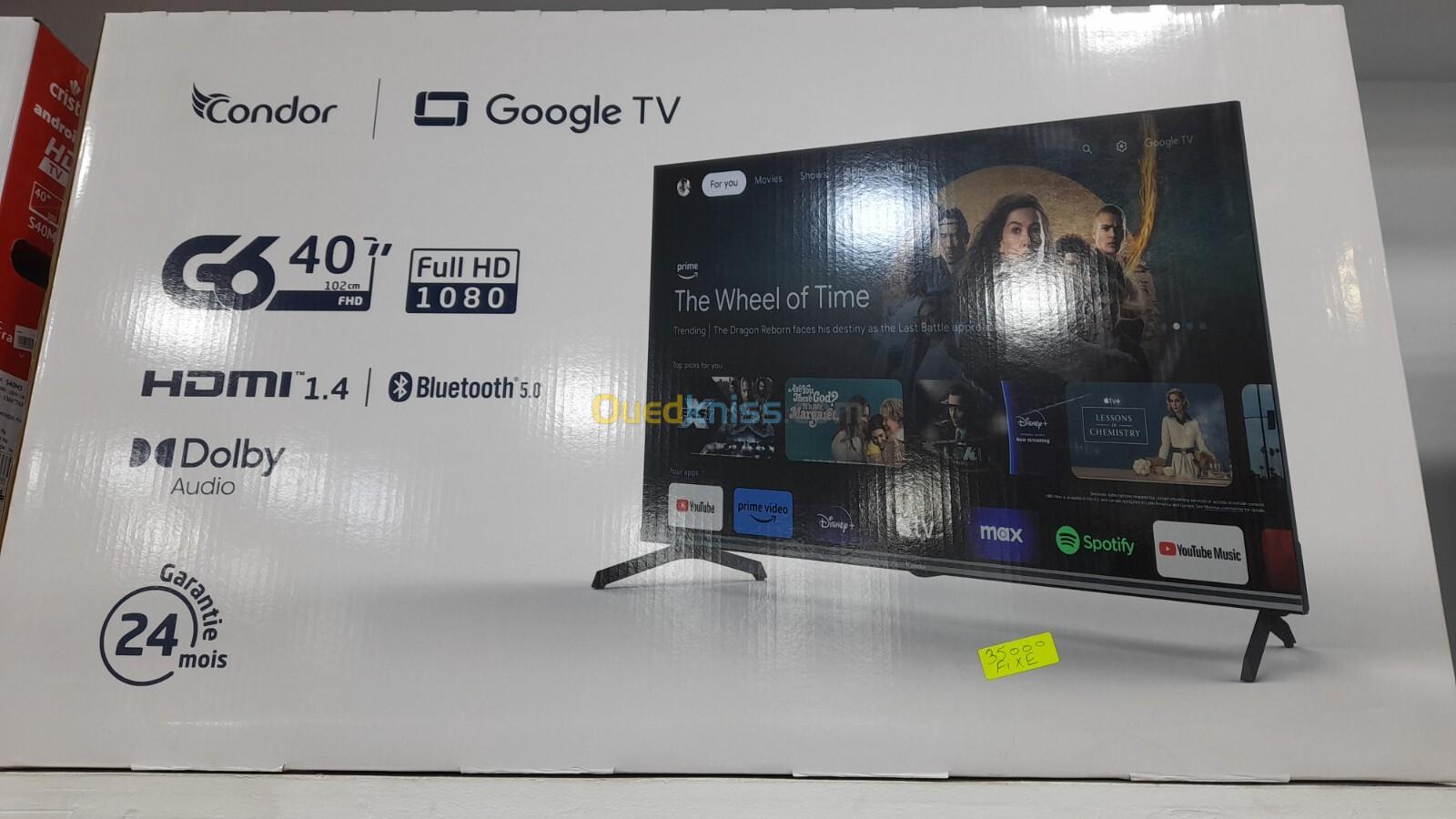 Promotion téléviseur condor 40 pouces Google tv 