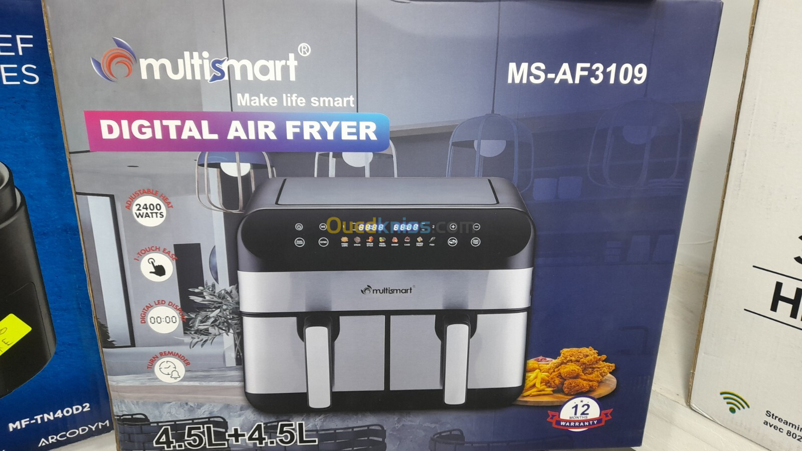 Promotion friteuse air fryer multismart deux bacs 