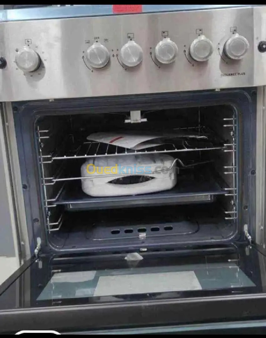 #cuisinière #maxstor #4feux inox/noir