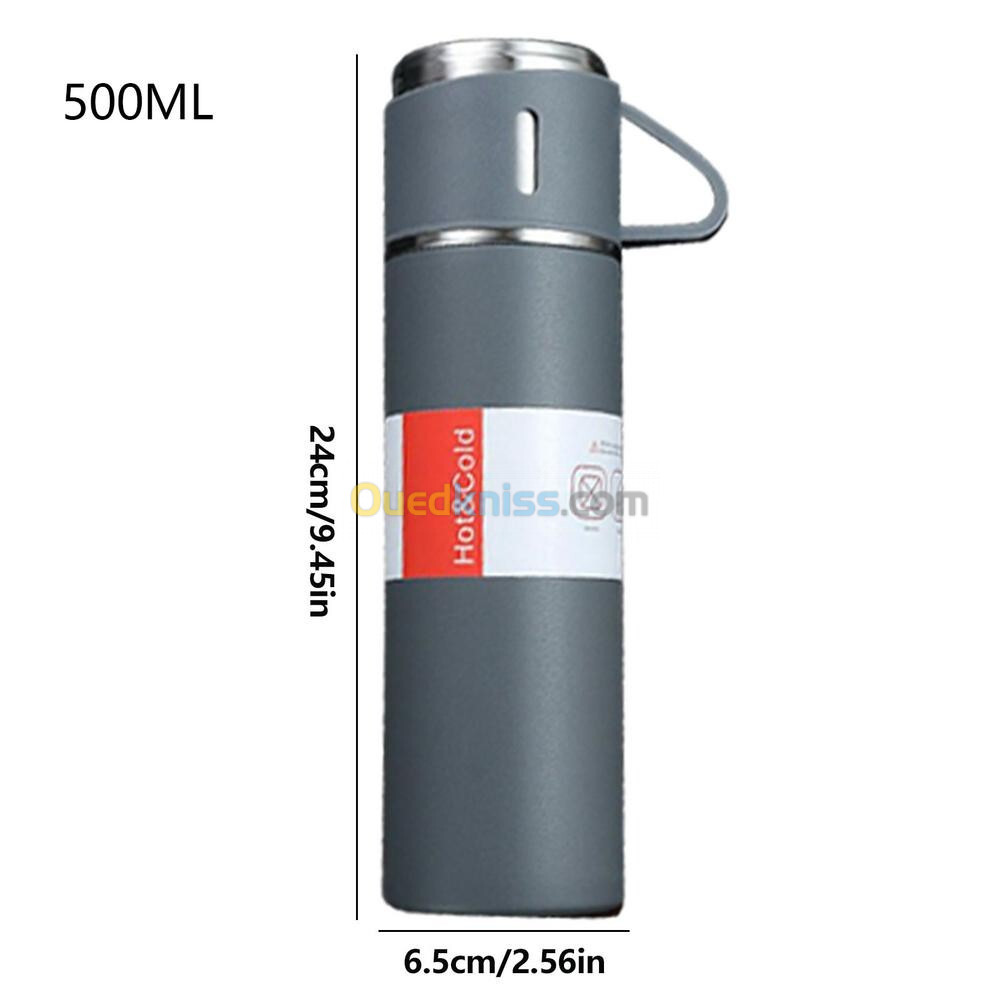 THERMOS CHOPE BOUTEILLE ISOTHERME INOX CHAUD ET FROID 3PCS 500ml