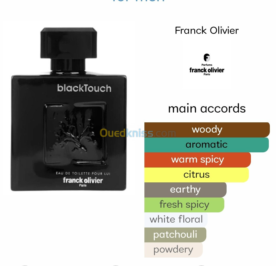 Franck Olivier BlackTouch Coffret 2 pcs Déodorant + Eau de toilette pour homme