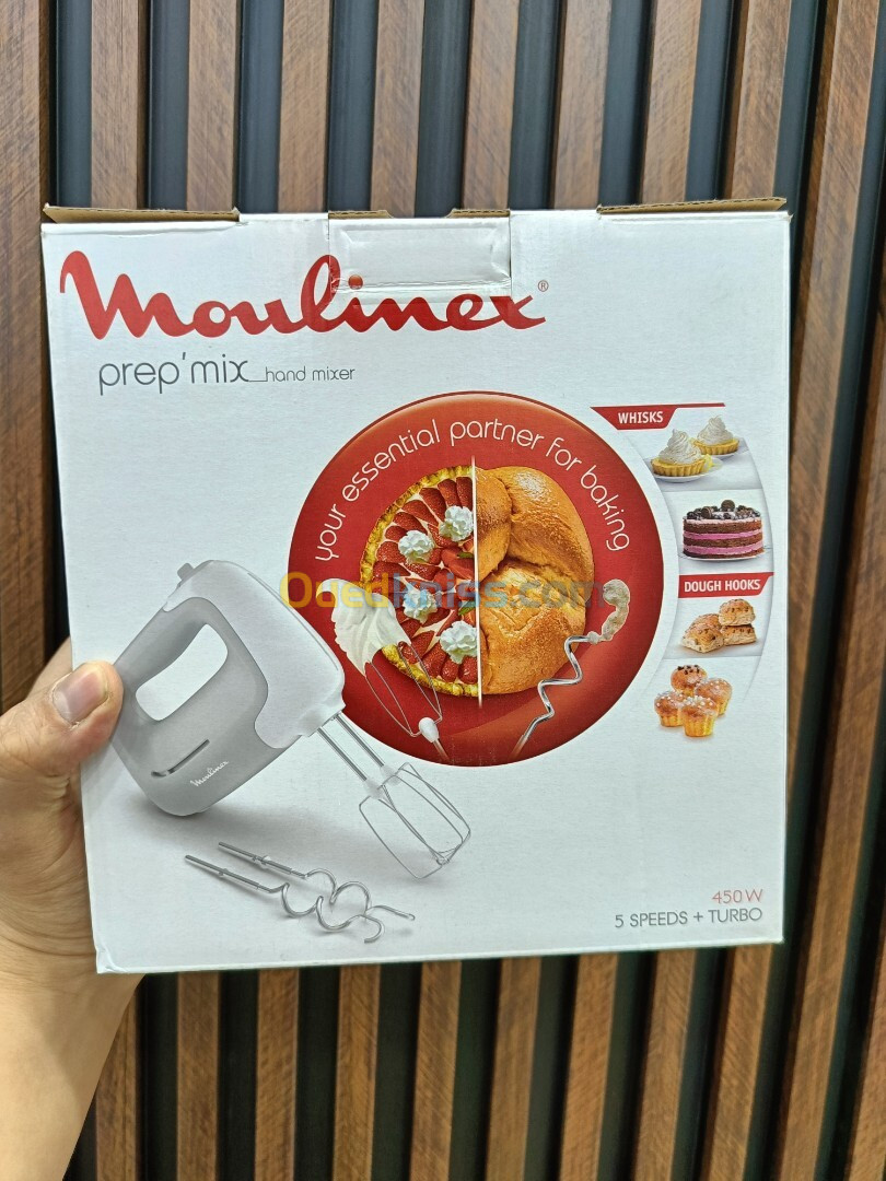 MOULINEX Batteur a main PREP MIX 450W BLANC 